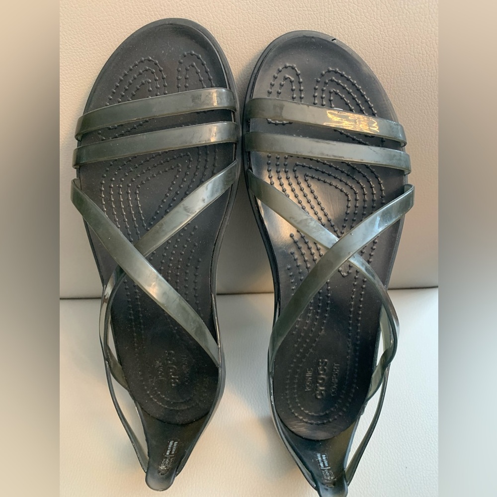 Women’s Black Strappy Jelly Sandals